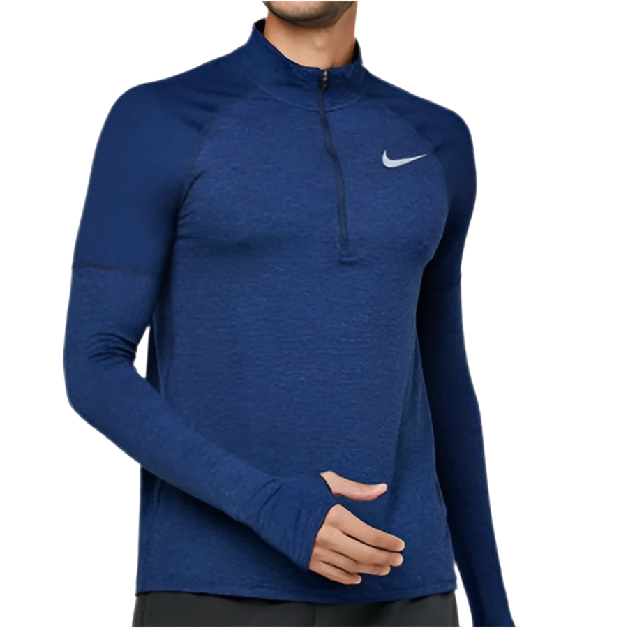 NIKE - BLUE ELEMENT HALF ZIP RUNNING TOP