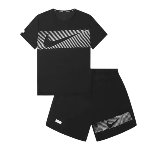 NIKE - BLACK FLASH MILER & CHALLENGER SHORTS SET
