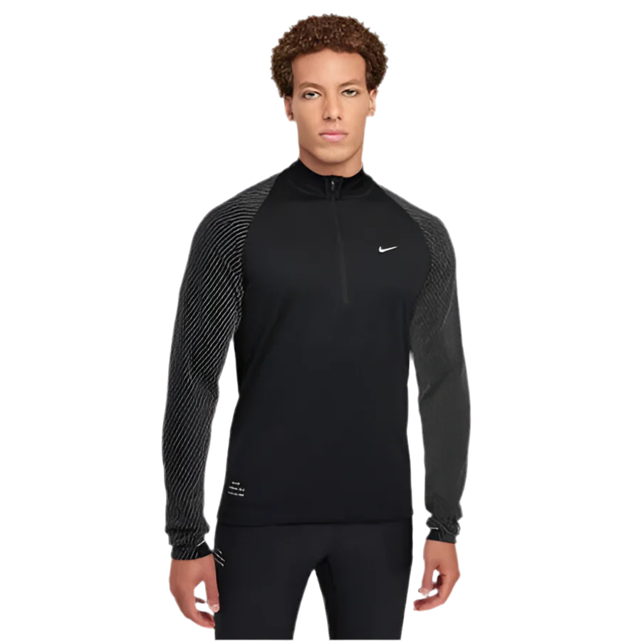 NIKE - RUNNING DIVISION BLACK REFLECTIVE QUARTERZIP
